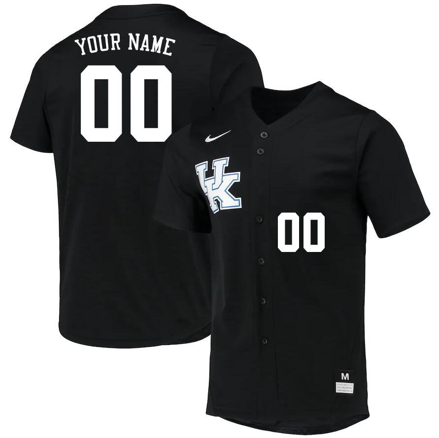 Custom Kentucky Wildcats Name And Number College Baseball Jersey-Black - Click Image to Close